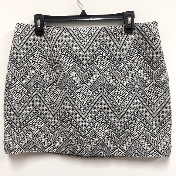 Ever New Melbourne Blue & White Woven Fully Lined Mini Skirt Size US 12 - Picture 1 of 11
